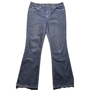 CALVIN KLEIN Jeans Womens Size 12 Dark Wash Mid Rise‎ Flare Fit Jeans 33x31